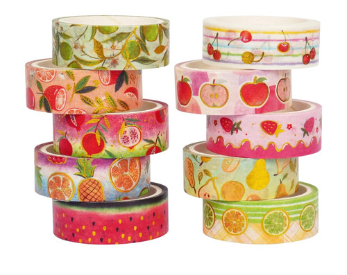 Fruits washi tape set 10 - fruits,