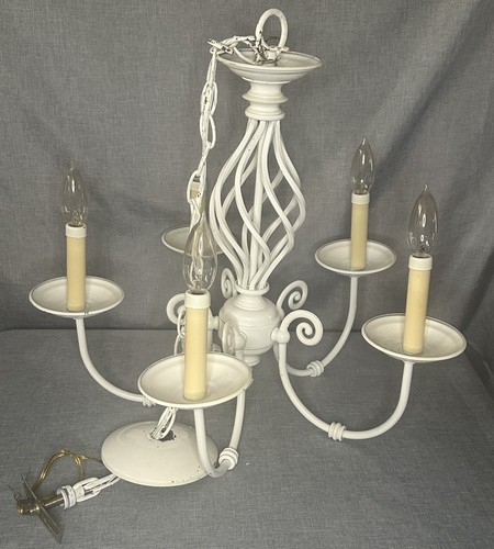 Chandelier fixture white metal - fixture,