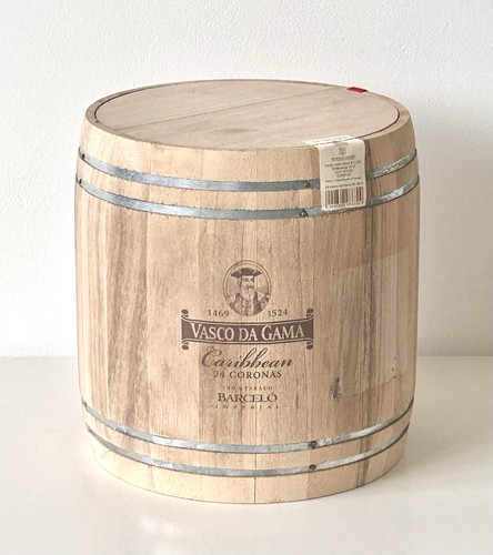 Wooden cigar barrel humidor - cigar,