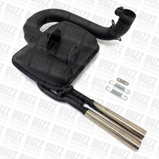 SIP Vespa PX125 Sip 2 Road Performance Exhaust Twin Pipe in Black 008579