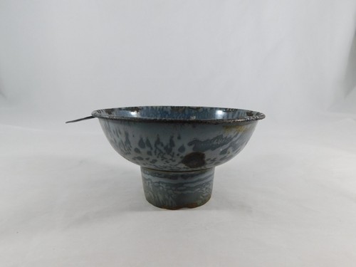 Gray spatter enamel ware mason - enamel,