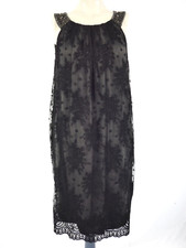Designer Dress Twin Set Simona Barbieri Black Bow Summer Lace Sequin Straps L