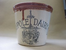 Maypole Dairy Co. Ltd. ~ Antique Handled Butter / Margarine Crock ~ Great Cond.