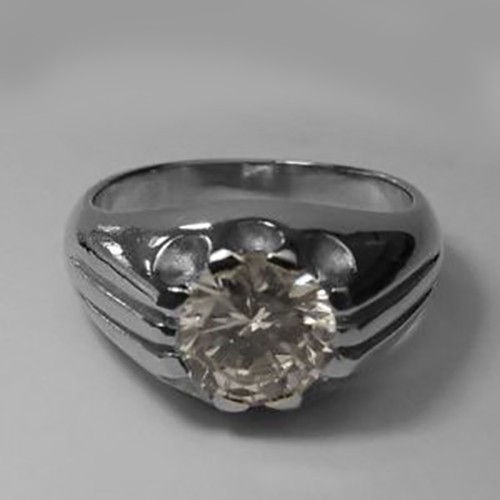 Men 8ct gypsy - 8ct, cz