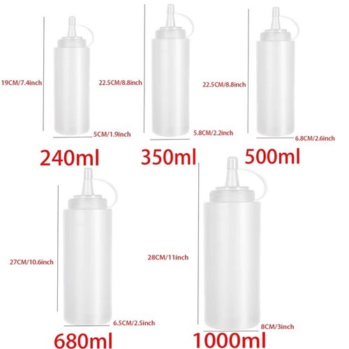 24oz plastic clear squeeze - 8-24oz,