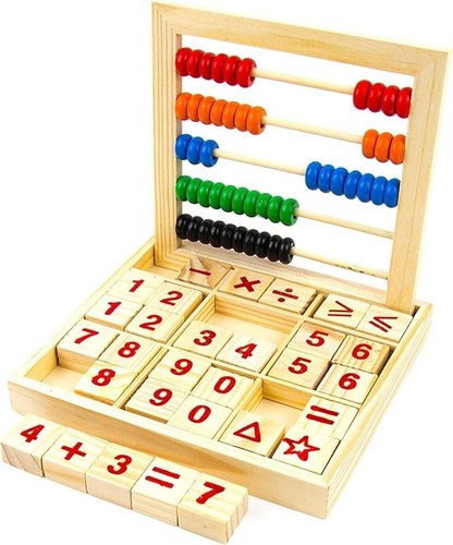Wooden abacus study blocks - wooden,