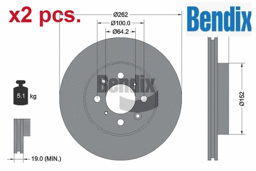 Pcs front brake disc set - front,