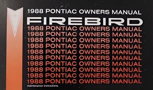 1988 pontiac owners manual - 1988,