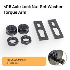 M16 Axle Lock Nut Set Washer Torque Arm Stealth Bomber Ebike Hub 5KW QS205