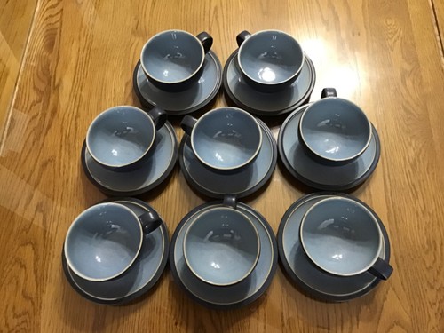 Denby blue jetty tea cups - blue,