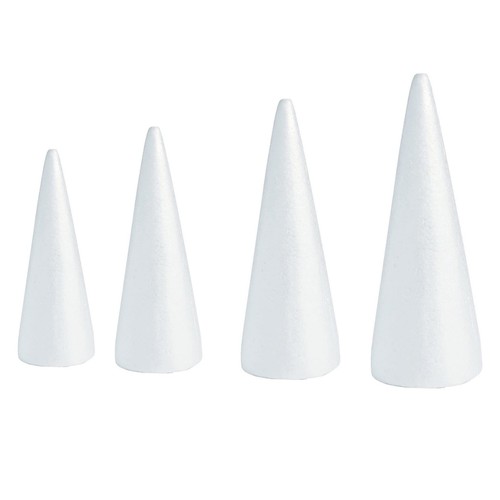 Polystyrene foam cones - cones, diy