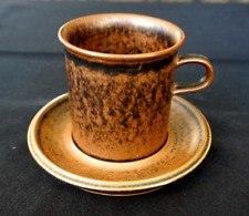 Beautiful Arabia Finland, Ruska Mug Sized Flat Cup And Saucer