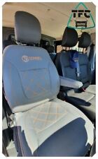 SEAT COVERS FOR Renault Trafic CREW CAB ECO LEATHER Bentley Stitching 6 seater