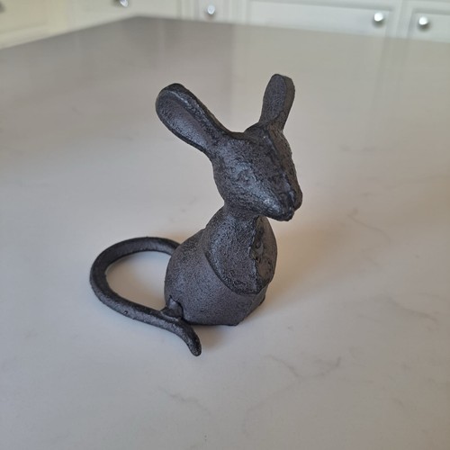 Cast iron mouse door - cast, stop
