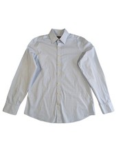 Hackett London Shirt Mens Large Formal Long Sleeve Slim Fit Blue VGC