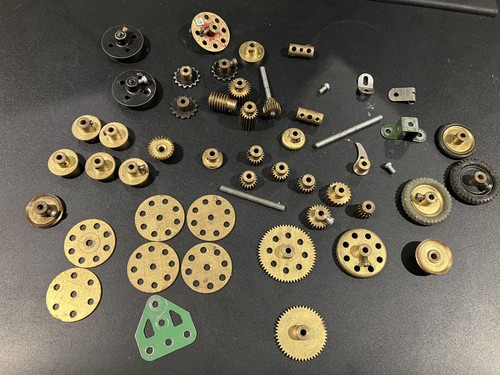 Vintage meccano brass gears - meccano,