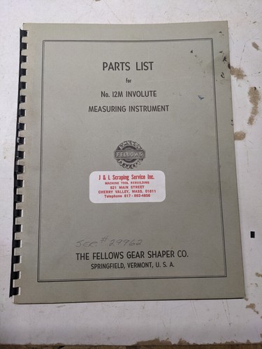 Fellows gear shaper service - fellows,