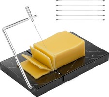 Cheese Slicer & Cutter Heavy Duty with 5" x 8" Marble Board 5 Replacement Wires