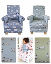 Kids Baa Sheep Children's Chairs Patchwork Lambs Kids Boys Girls Seat Nursery