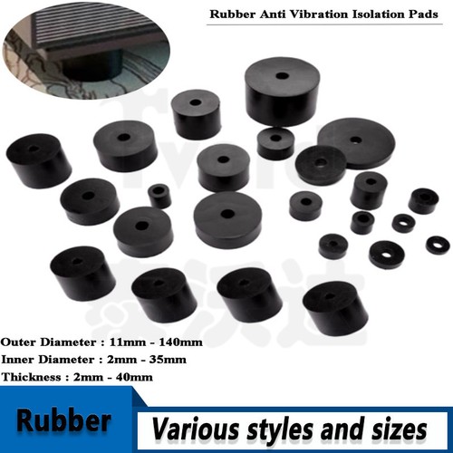Black rubber isolation pads - rubber,