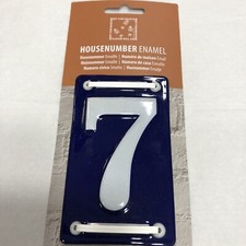 Enamel House Number 7 French Style