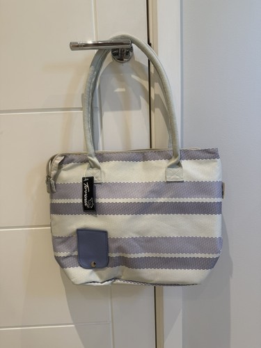 Lilac striped cooler tote - cooler, bag