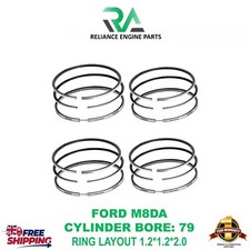 PISTON RINGS X4 FOR FORD M8DA