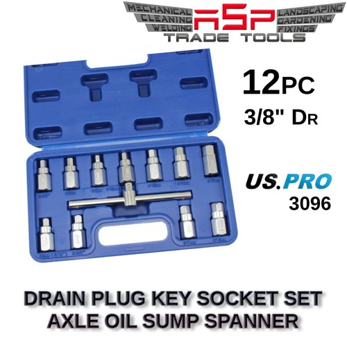 12pc drain plug key socket - key,