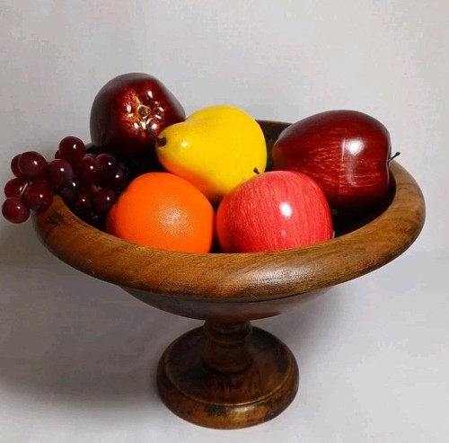 Vintage wooden fruit bowl - bowl., a