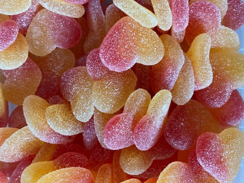 100g peach heart sweets gummy - peach,