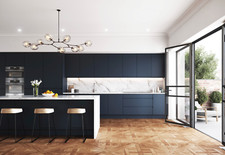 New NOT ex-display -Matt Indigo Blue Handleless Complete Kitchen Units - DIY