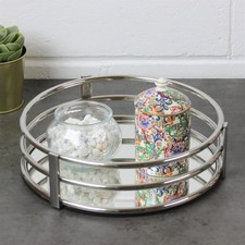 Round Tray Mirrored Glass