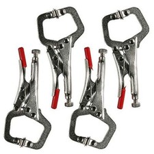 Mini Welding C Clamps Mole Vice Grip Locking Pliers Sheet Metal Woodworking 4pc