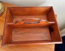 Vintage Wooden Tool Carrier / Tote with Handle