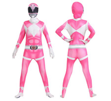 Kids Power Ranger Adults Jumpsuits Cosplay Party Costume Halloween Birthday Gift