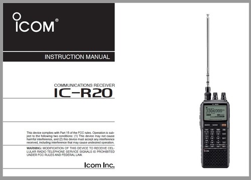 Icom r20 instruction - ic-r20,