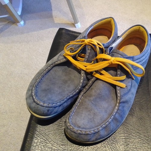 Ecco mens faded blue laced - ecco,
