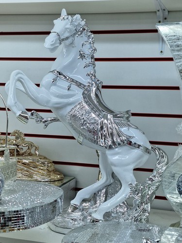 White silver italian horse - &,