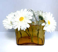 Glass Vase Murano Style Art