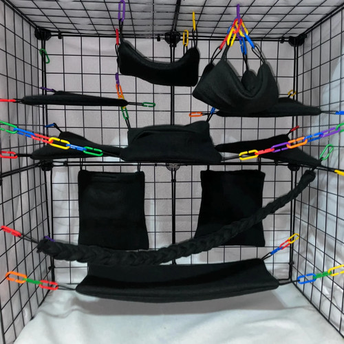 11pc sugar glider fleece cage - glider,