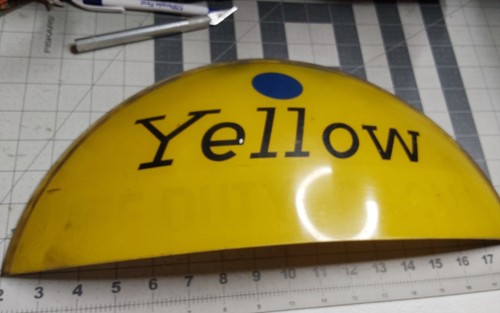 Blue dot yellow - yellow, cab