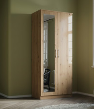 2 Door Wardrobe with Mirror