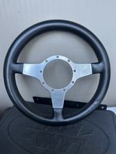 MOTO LITA STEERING WHEEL 12 INCH BLACK LEATHER NICE CONDITION GENUINE