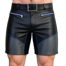 Genuine Leather Shorts Mens