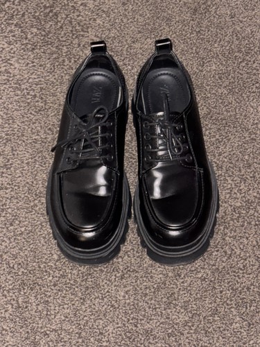 Zara men black leather - zara, men's