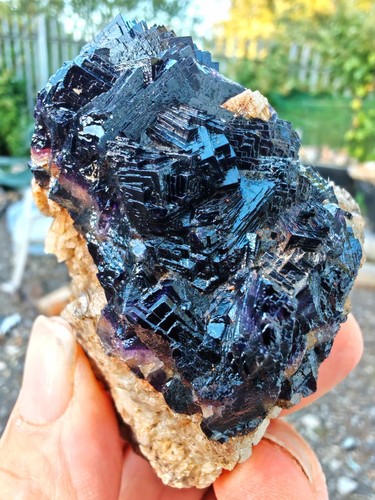 Blue john fluorite raw crystal - john,
