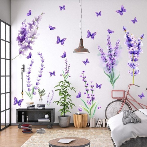 Lavender flowers wall stickers - wall,