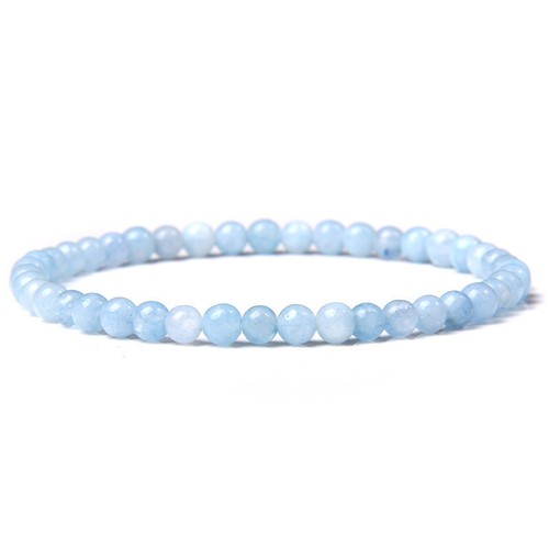 Natural aquamarine 4mm - aquamarine, bead