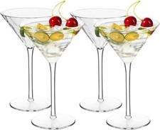 Unbreakable Martini Cocktail Glasses 260ml– Elegant & Reusable​ - Set of 4