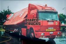 Truck photo Iveco TurboStar Highlander heavy-duty transporter Italy red H #e1pi